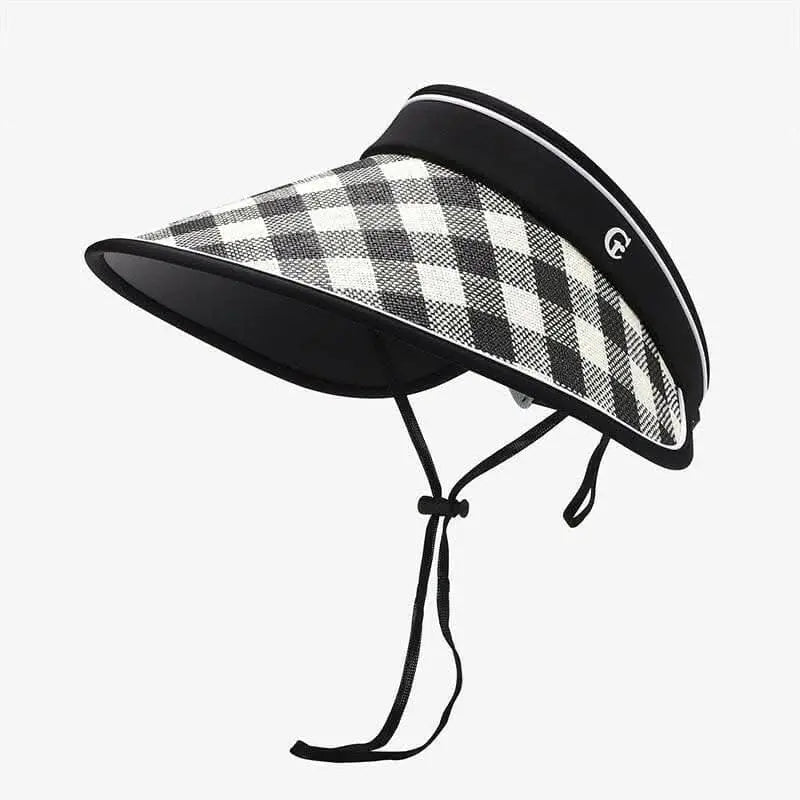 Adjustable Plaid Sun Hat - Natural Grass - Love Salve